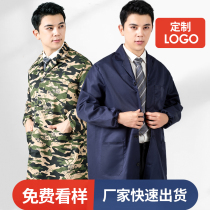 Work clothes big coat mens long wear-resistant dirt-resistant warehouse transport clothes Blue Coat White coat camouflage labor insurance work clothes