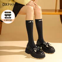 Daphne Lefoe shoes womens shoes 2022 new spring and autumn thick bottom Inn wind small leather shoes one foot pedal single shoe female summer