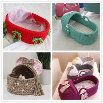 Baby basket portable basket Hand-woven DIY newborn children go out portable sleeping basket Car flat bed