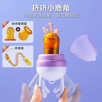 Bite bag fruit and vegetable tooth gum pacifier music silicone molars baby food supplement baby eating fruit food supplement Machine Machine