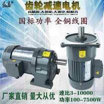 Gear reduction motor 220V horizontal three-phase 380V AC vertical forward and reverse small speed regulating motor with large torque