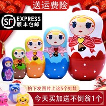 Set doll toy Russian doll toy 5 layer air-dried basswood pure hand 10 layer boy Net red import
