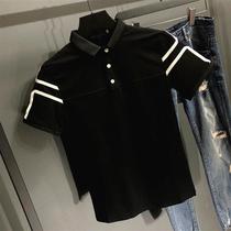 Men polo shirt summer 2021 New British business casual Joker short sleeve T-shirt light mature style mens top