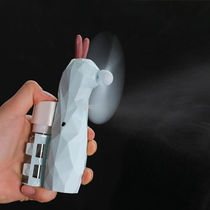 Cartoon usb spray fan handheld mini rechargeable portable small fan silent student dormitory spray small wind