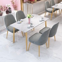 Net red Restaurant Simple fresh dessert cafe dining snack fast food milk tea shop card seat sofa table and chair combination