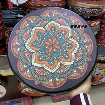 Xinjiang dance tambourine cowhide painted national musical instrument stage performance props hotel restaurant wall hanging decoration gift