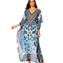 Large size loose slim stretch beach coat swimsuit outside chiffon sunblock bikini blouse