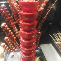 Practical sugar gourd display rack insert table props rock sugar wooden durable rotatable creative target porous