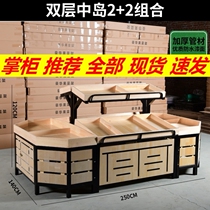 Multi-purpose fruit frame multi-layer community vegetable and fruit shelf combination fruit store convenience store steel wood frame commercial
