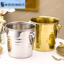Heavy red wine ice buckets for milk tea merchants insulated medium cups for milk tea with stainless steel bar ktv