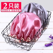 Bath Head Hood Bath Cap Woman WATERPROOF CUTE HAIR HAT ANTI-OIL SMOKE CAP LORD LONG HAIR WASH HEAD SLEEVE HEAD CAP FREE FROM WET