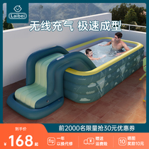 Swimming pool household inflatable pool large Children pool home outdoor automatic inflatable slide swimming pool
