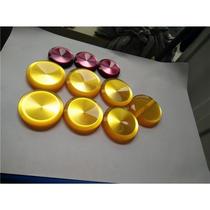Organic Glass Pearl 50mm buckle 1970s Button Button bright yellow
