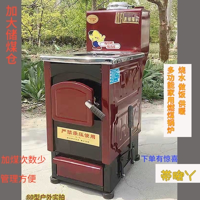Domestic coal-fired heating furnace energy saving and environmental protection atmospheric heating furnace water heating floor heating breeding small boiler dual-purpose civil use