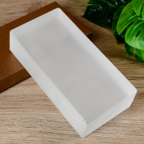 Fine ground frosted brick glass tile transparent square glass stained partition wall Crystal brick bar counter transparent curtain wall room