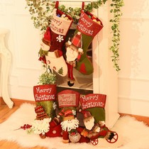Net Red Christmas Socks Gift Bag Kid Christmas decorations Gift Santa snowman Christmas Sox decorations