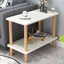 Coffee table Small size rectangular sofa side few Nordic mini coffee table simple side table living room Mobile small table