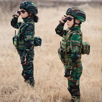 61 Children Camouflares Suit Special Soldier Boy Clothing Long Sleeve Beret Birthday Present