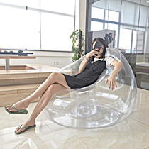 Living room lazy inflatable sofa Net red transparent home single inflatable sofa light luxury portable air sofa chair