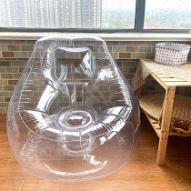 Net red inflatable sofa transparent art single chair outdoor portable photography props factory direct sales