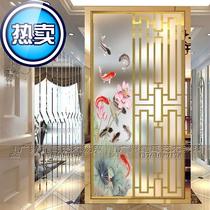 New Chinese style small apartment art living room screen bedroom room room fashion partition wall glass glass entry