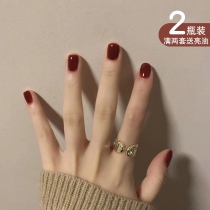  2 bottles set of nail polish summer bake-free quick-drying long-lasting peel-off pull non-toxic 2021 new color wine red and white