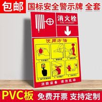 Fire extinguisher label sticker placement point indicator Warm reminder slogan identification card fire extinguisher use method label