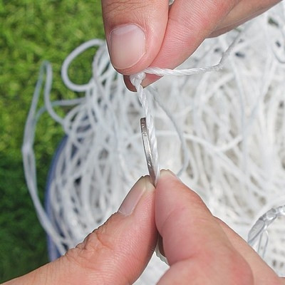 Standard bold football net 5-a-side 7-a-side 11-a-side POLYETHYLENE material childrens football goal net durable 