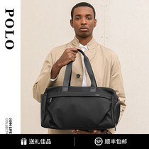 POLO Travel Bag Mens Hand Large Capacity Light Fitness Bag Mens Shoes Barn Sports Students Baggage Bag Skew Satchel