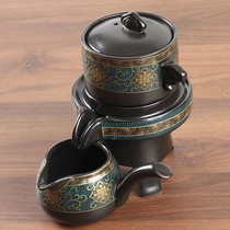 Lazy semi-automatic creative Stone Mill rotating water kung fu tea maker tea set household ceramic teapot