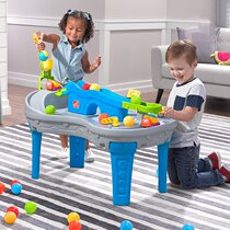 American Step2 Childrens multi-function game table rail car toy baby puzzle transporter turn to play ball