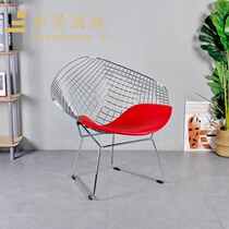 Outdoor Iron Art Chair Patio Rooftop will guest chair Outdoor Reception Chair External Swing Casual will exhibition and chairs combine creativity