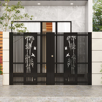 Wrought gate community courtyard door Iron Gate Villa door rural home outdoor double open garden door