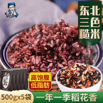 Zou Yuci low-fat three-color brown rice 5kg fitness grains new rice brown rice Rice whole wheat coarse