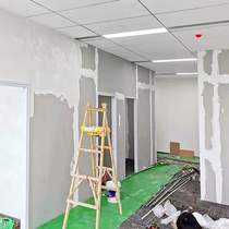 Light steel keel gypsum board partition wall ceiling ceiling white fireproof partition factory office decoration Guangdong installation