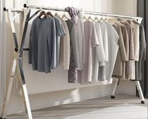 Cool clothes pole folding clothes rack floor-to-ceiling household balcony inside and outside stainless steel drying quilt telescopic clothes rack