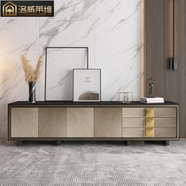 Italian light luxury rock panel TV cabinet coffee table combination postmodern minimalist designer model room living room highland cabinet