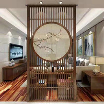 Stainless steel wood grain transfer screen partition new Chinese flower lattice rose gold titanium aluminum hollow carved Hotel