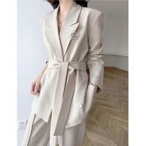 Zhi long sense suit suit suit women spring and autumn light luxury temperament fashion British style casual professional suit two-piece set (9