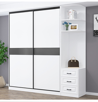 Wardrobe sliding door sliding door childrens room door cloakroom partition light luxury simple Nordic style solid wood sliding door can be customized