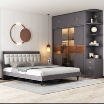 Whole house bedroom furniture combination set Two-bedroom suite Whole house secondary bed and wardrobe dresser furniture set