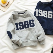 Childrens clothing boys and girls Spring and Autumn wear round neck jacket 2021 new children 3 years old long sleeve sweater 6 foreign spring clothes