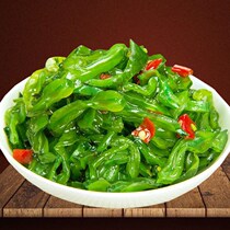 Instant spicy sea cabbage stalk section Beauty Lip wakame silk cold rice small pickles 400g bag Dalian specialty
