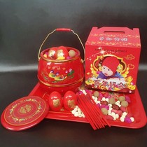 Son and Sun Bucket Dowry Wedding Supplies Daquan Egg Container for Wedding