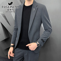 Rich bird spring and autumn suit mens casual thin small suit business slim ruffian handsome single western jacket Korean version of the trend