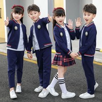 British Academy Style Kindergarten Garden Clothes Spring and Autumn Clothes Childrens Sportswear Singing Primary School Uniform Set