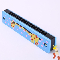 Childrens wooden harmonica 16 holes kindergarten Primary School students beginner playing musical instrument creative mouth organ toy