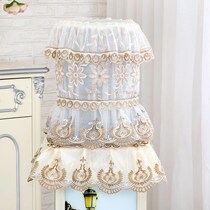 New water dispenser cover fabric lace water dispenser cover dust cover Household universal vertical bucket cover two-piece set