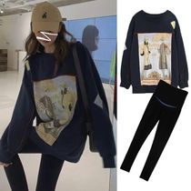  Maternity clothes spring and autumn net red suit out of fashion new mid-length belly-covering sweater Western style top two-piece autumn suit