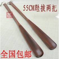 2021 New exquisite Lotus Long shoestring long handle wooden shoehorn wooden shoe puller shoe puller